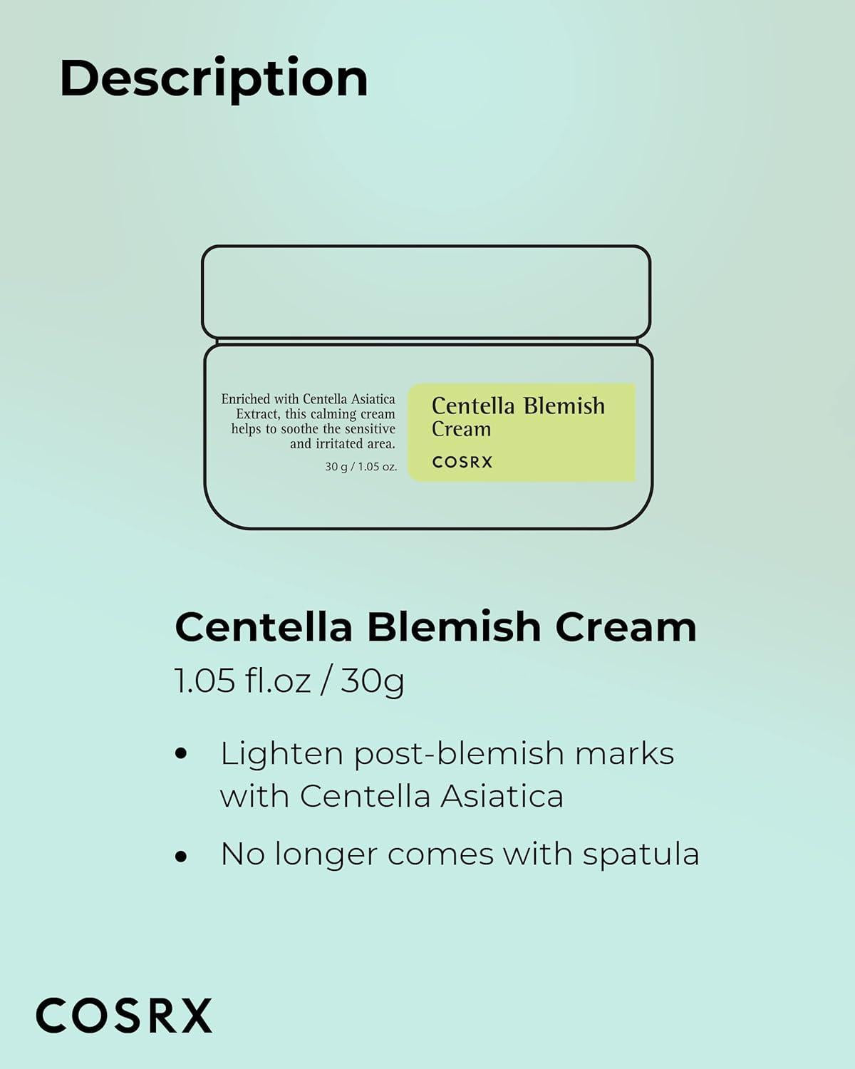 Cosrx Centella Blemish Cream 30ml